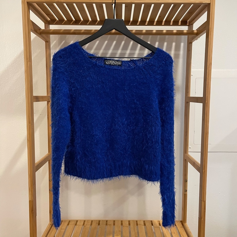 Y2K fuzzy knit sweater